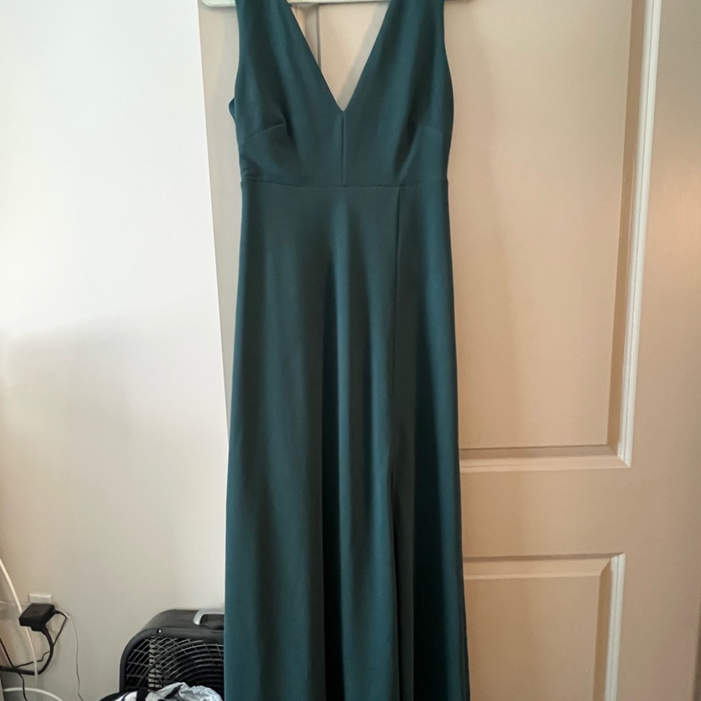 Birdy Grey Green Sleeveless V-Neck Dress for Weddings